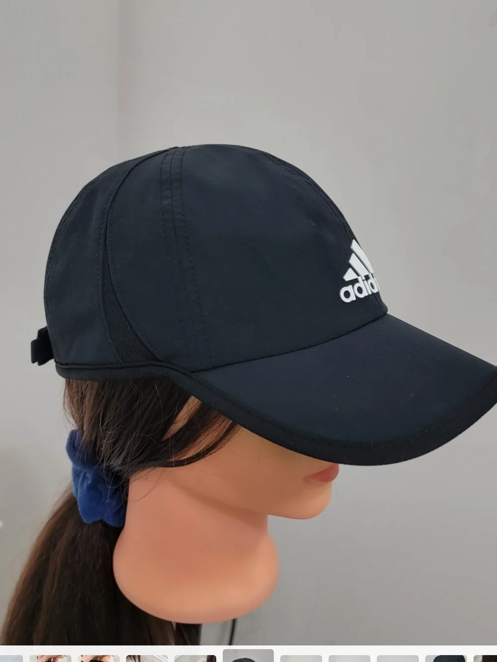 Adidas AEROREADY Black Baseball Cap OSFM Lightweight Logo Adjustable Running Hat